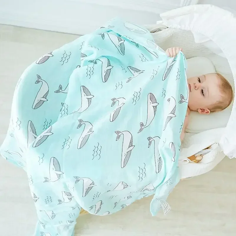 Swaddle Blanket Muslin - Muslin pohon kain kasa bayi baru