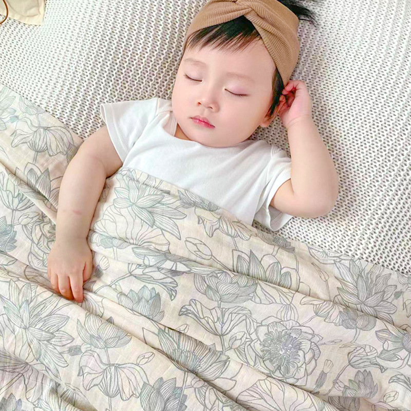 Swaddle Blanket Muslin - Selimut katun pembungkus bayi baru lahir,