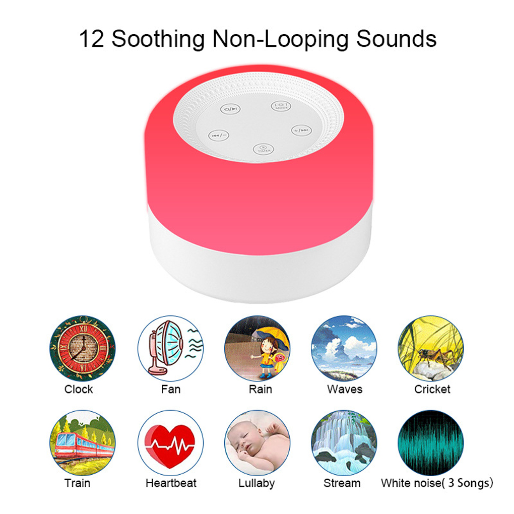 Baby Sound Machine White - Mesin Kebisingan Putih Bayi Penenang Lampu
