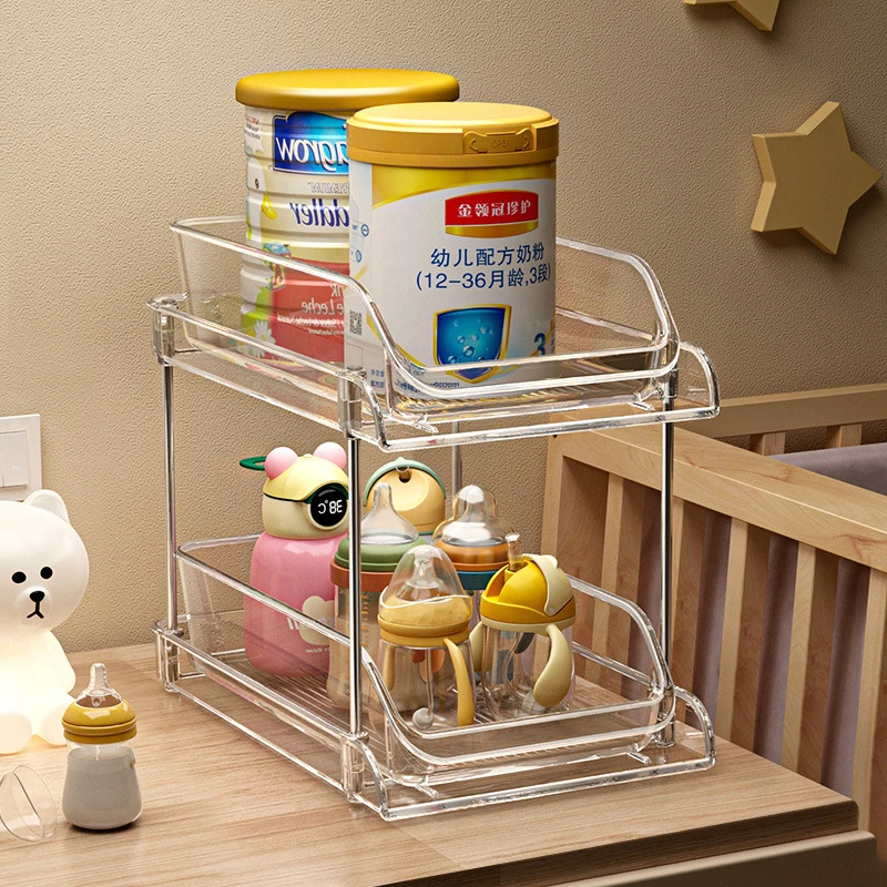 Baby Nursery Storage - Rak Penyimpanan Bayi 2 Tingkat Transparan