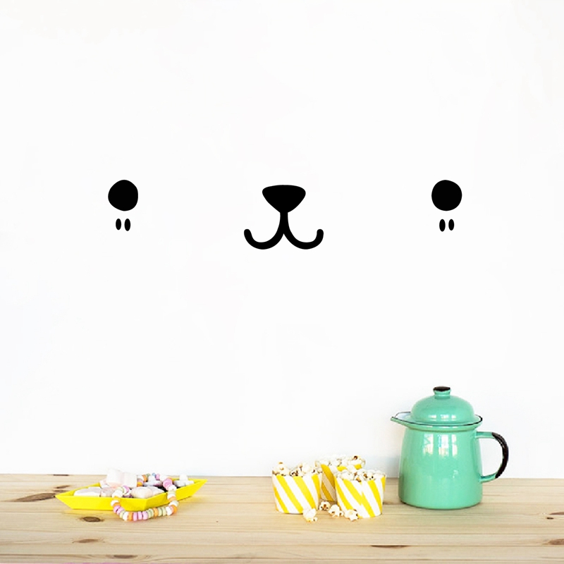 Baby Nursery Package - Decal Seni Dinding Wajah Lucu Kawaii