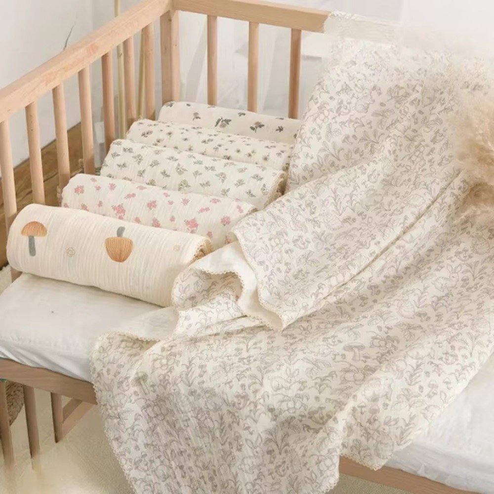 Swaddle Blanket Muslin - Selimut Bayi Muslin Bunga Lembut Katun
