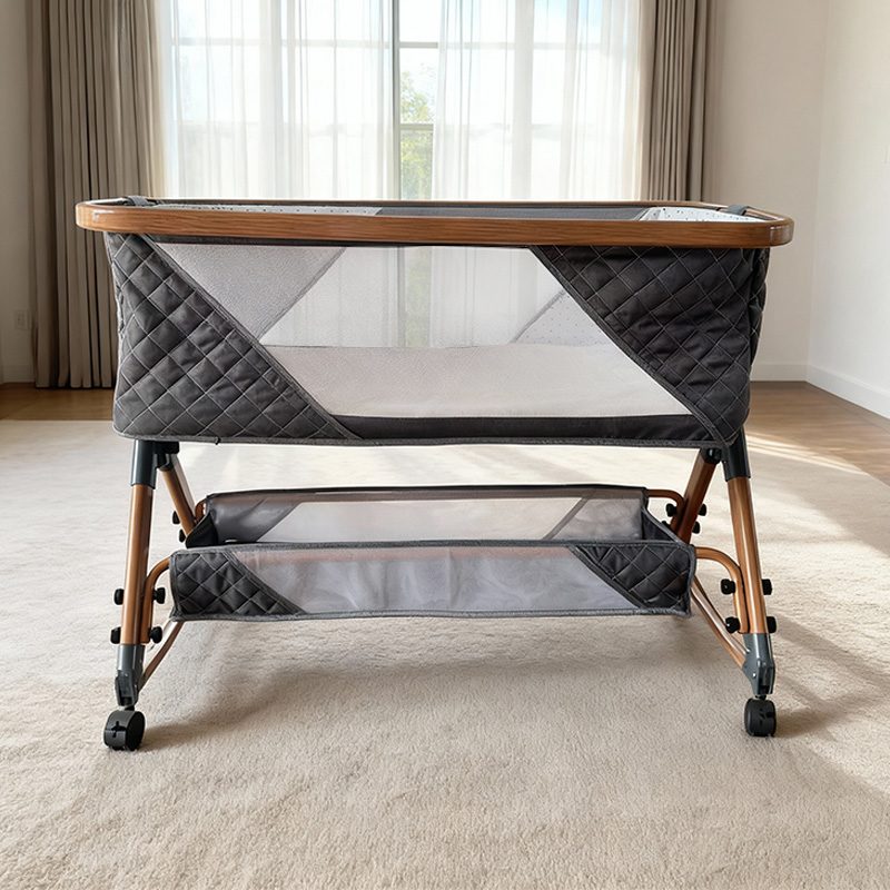 Bassinet Bedside Sleeper - Tempat Tidur Bayi Lipat Portabel, Ayunan