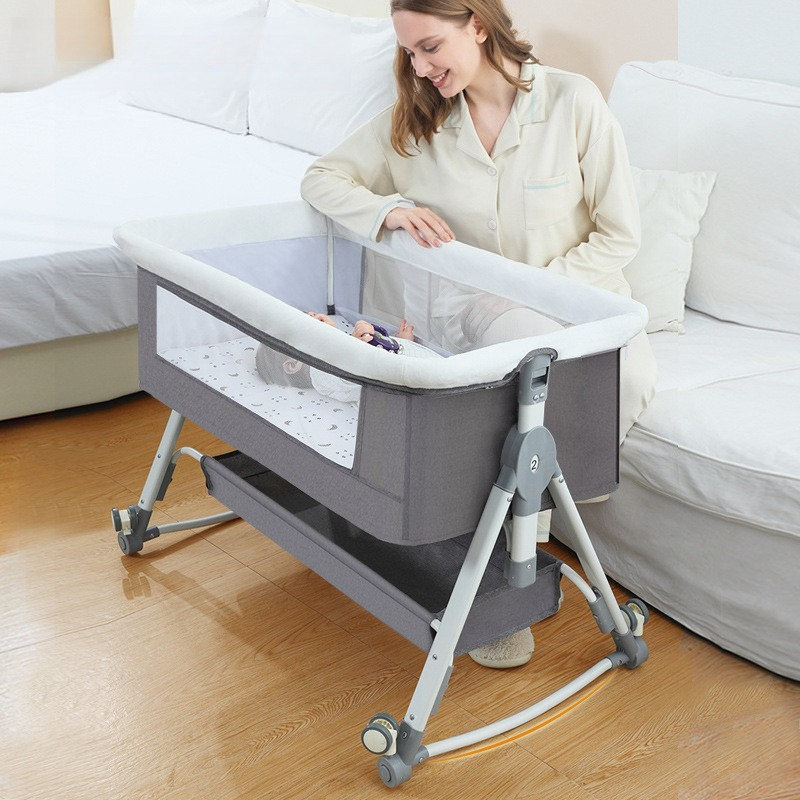 Bassinet Bedside Sleeper - Tempat Tidur Bayi Portabel Multifungsi, Dapat
