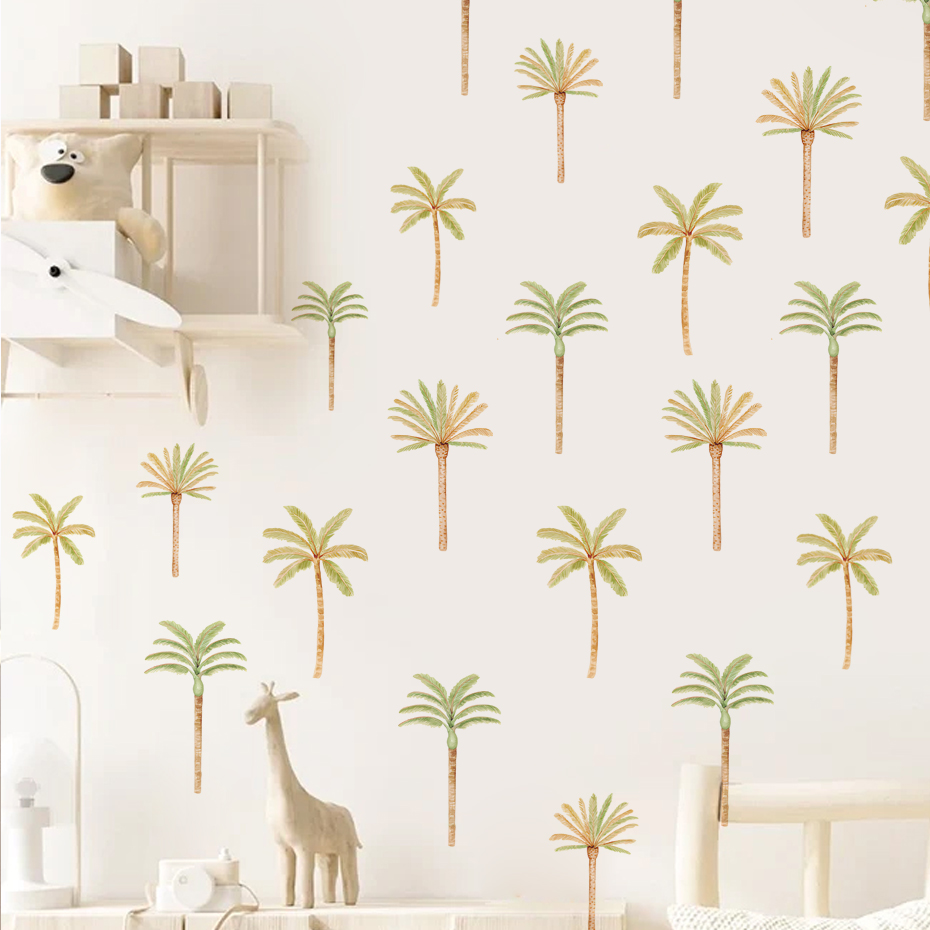 Boho pohon kelapa stiker dindi - Baby Nursery Decor Boy ulasan dan harga
