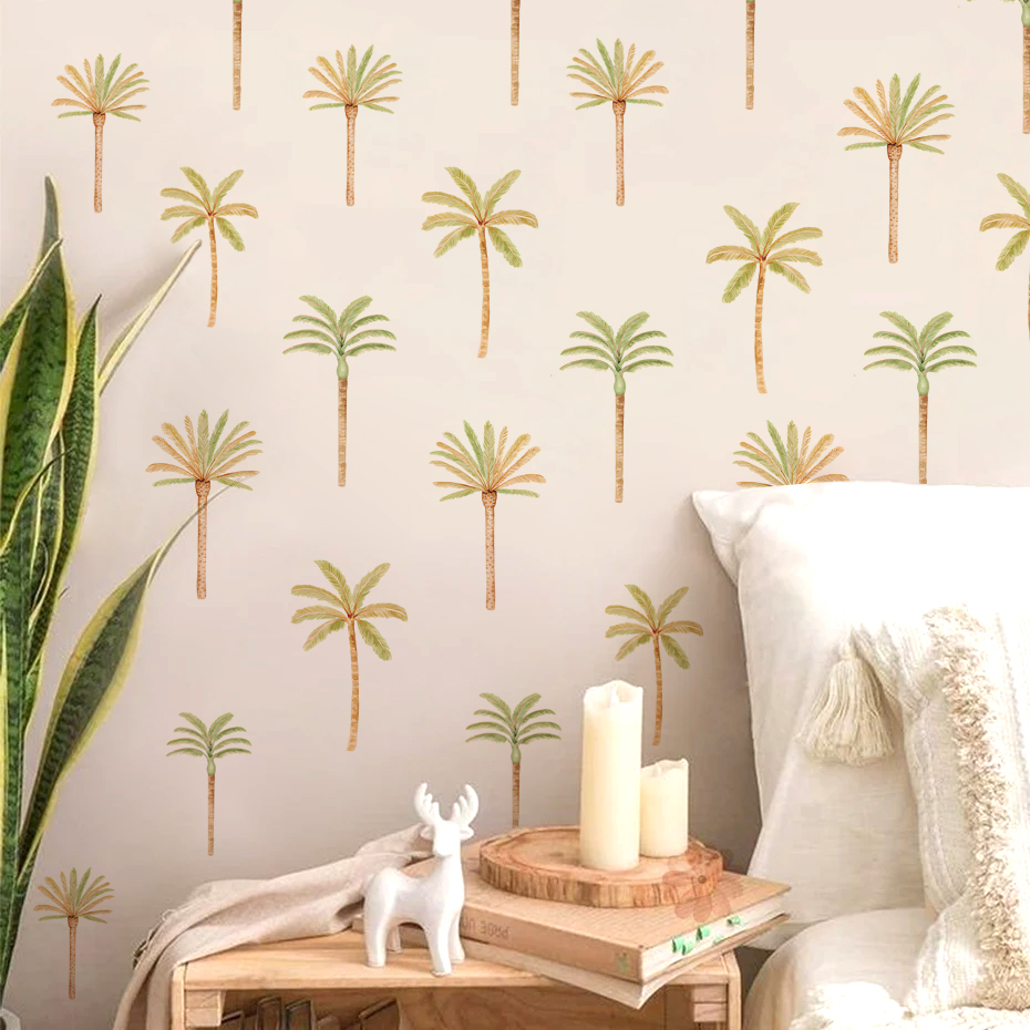 Boho pohon kelapa stiker dindi - Baby Nursery Decor Boy ulasan dan harga