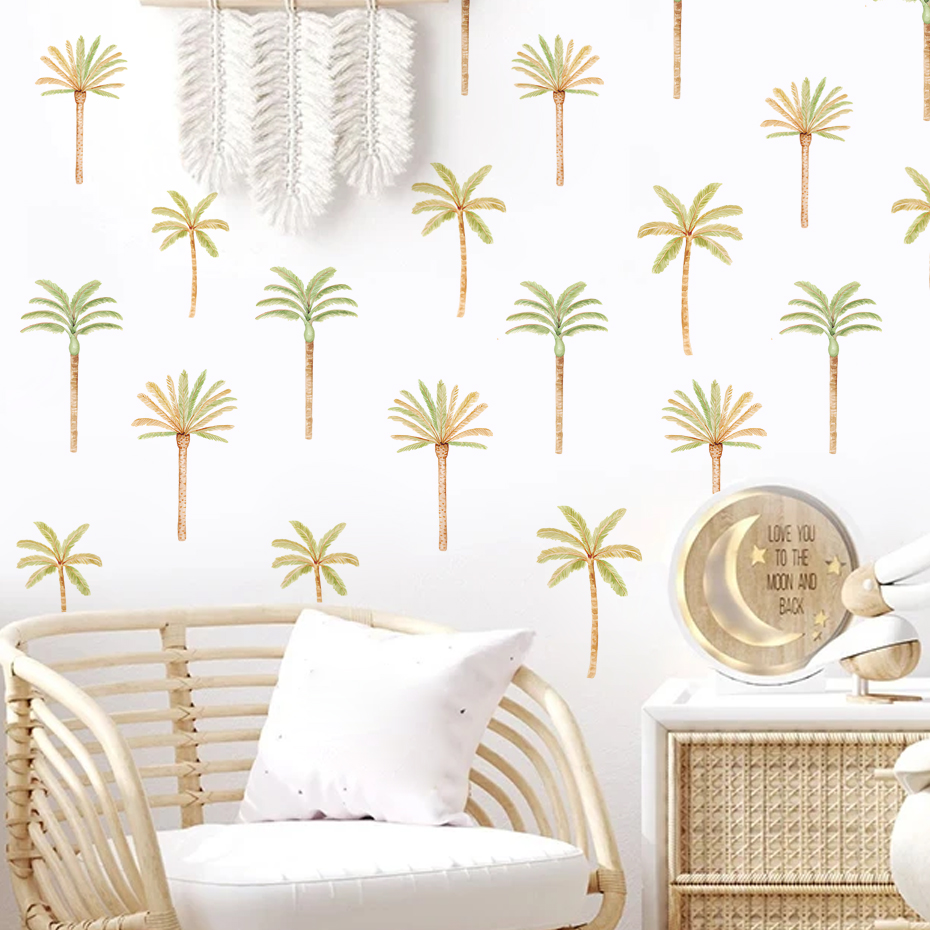 Boho pohon kelapa stiker dindi - Baby Nursery Decor Boy ulasan dan harga