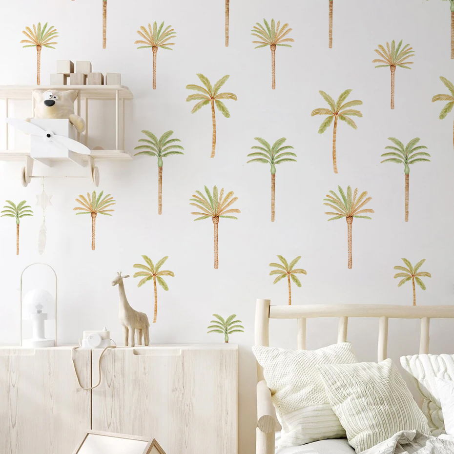 Boho pohon kelapa stiker dindi - Baby Nursery Decor Boy ulasan dan harga