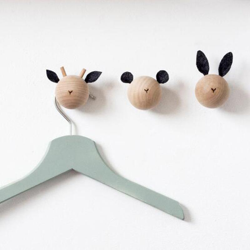 Gantungan Dinding Kayu Minimal - Baby Nursery Hooks ulasan dan harga