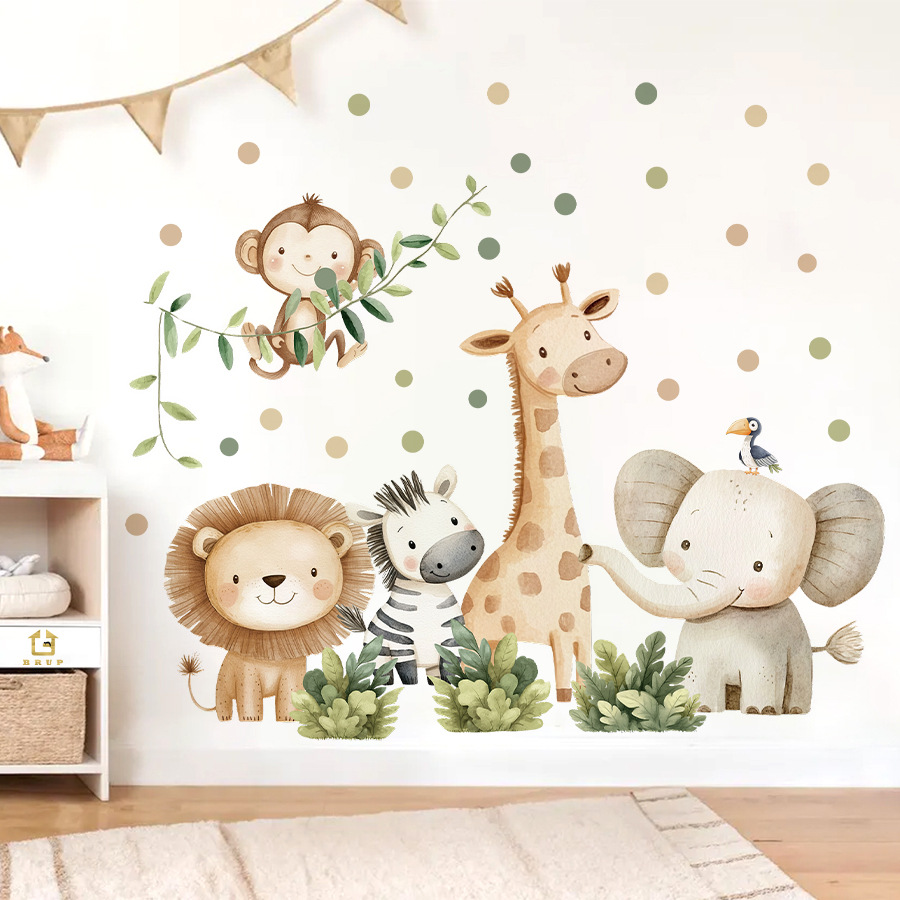 Stiker Dinding Hewan Hutan Boh - Baby Nursery Decor Boy ulasan dan harga