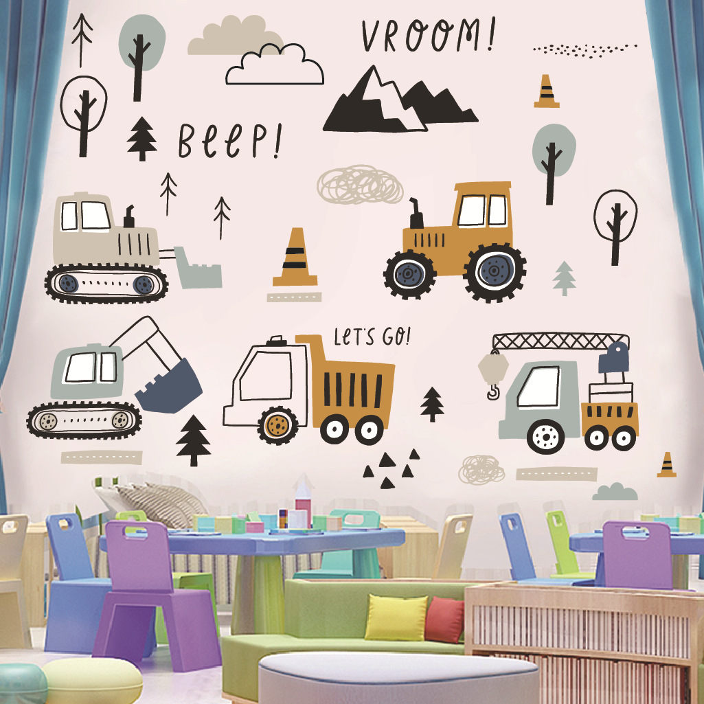 Stiker Dinding Mobil Rekayasa  - Baby Nursery Package ulasan dan harga