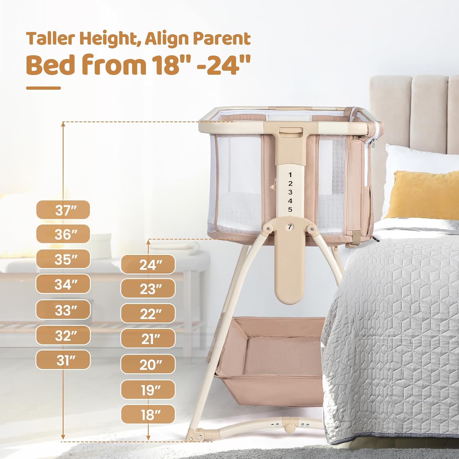 Tempat Tidur Bayi, 5 in 1 Temp - Bassinet Bedside Sleeper ulasan dan harga