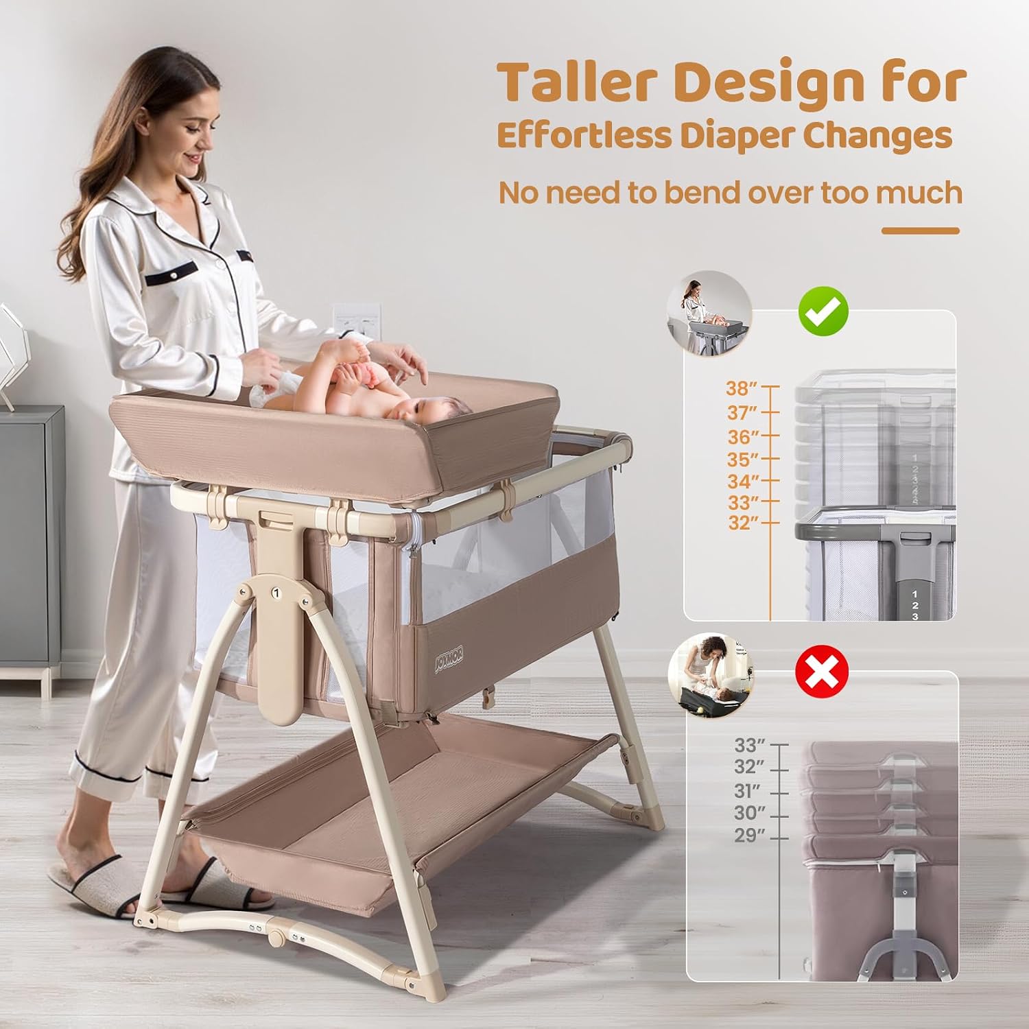 Tempat Tidur Bayi, 5 in 1 Temp - Bassinet Bedside Sleeper ulasan dan harga