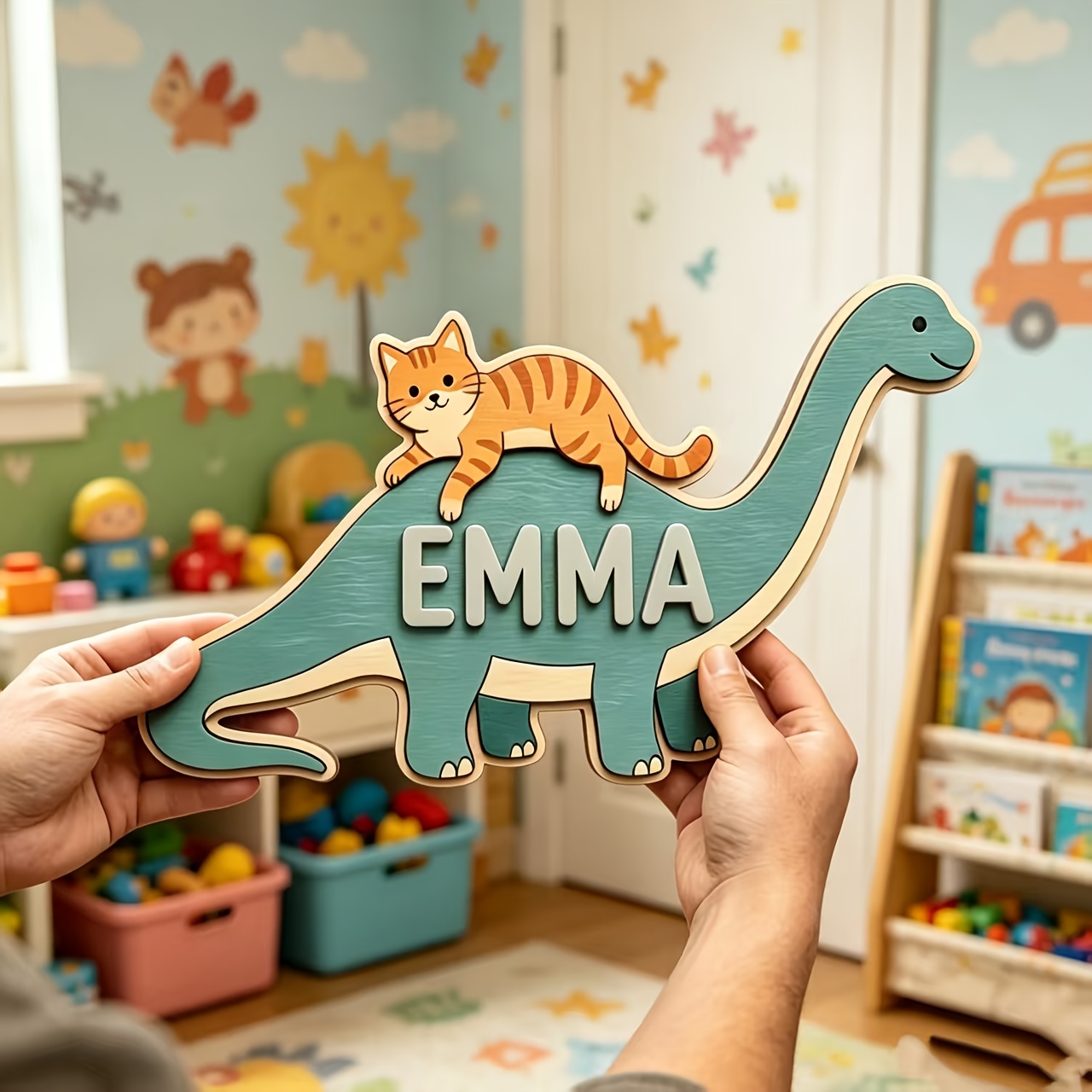Papan Nama Kamar Bertema Kucin - Baby Nursery ulasan dan harga