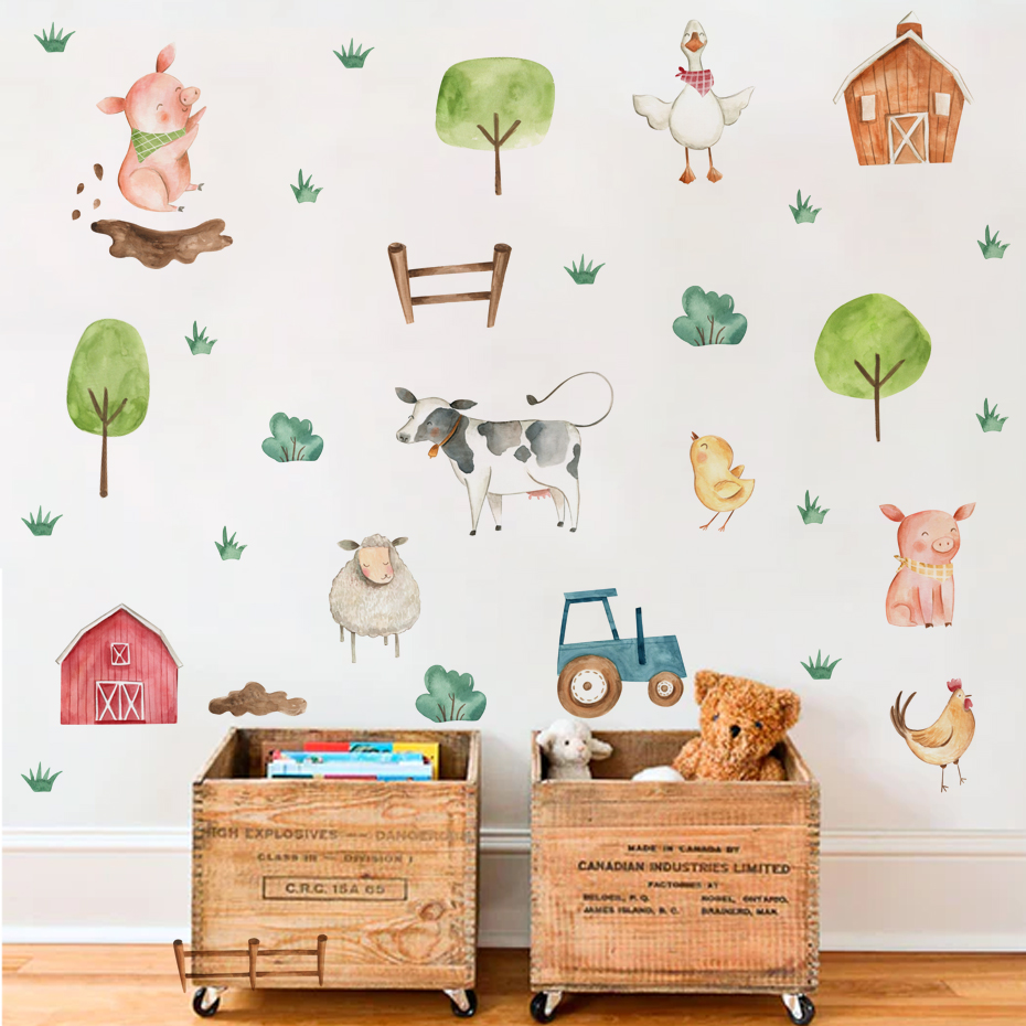 Boho cat air lucu hewan pertan - Baby Nursery Package ulasan dan harga