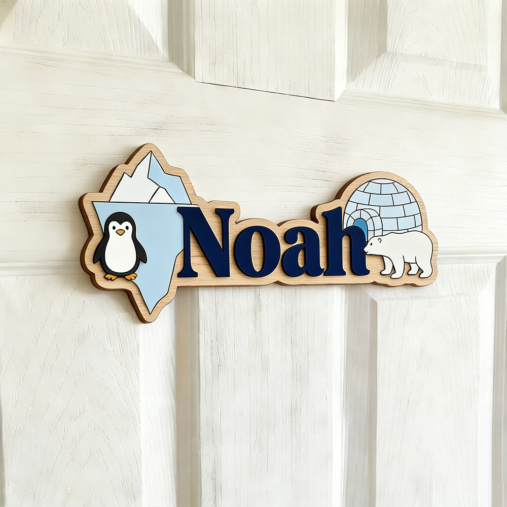 Papan Nama Kustom Penguin Arkt - Baby Nursery ulasan dan harga