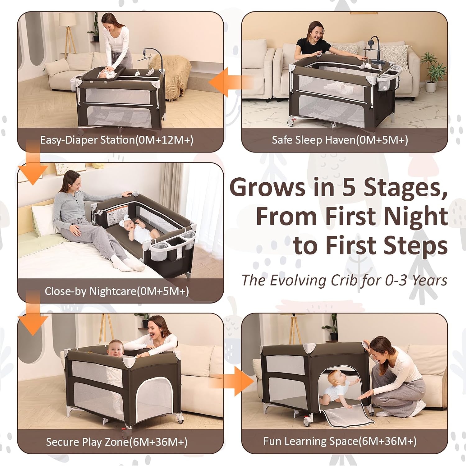 Tempat Tidur Bayi 5-in-1, Kasu - Bassinet Bedside Sleeper ulasan dan harga