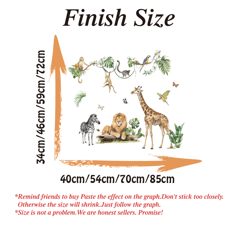 Stiker Dinding Daun Tropis Hew - Baby Nursery Package ulasan dan harga