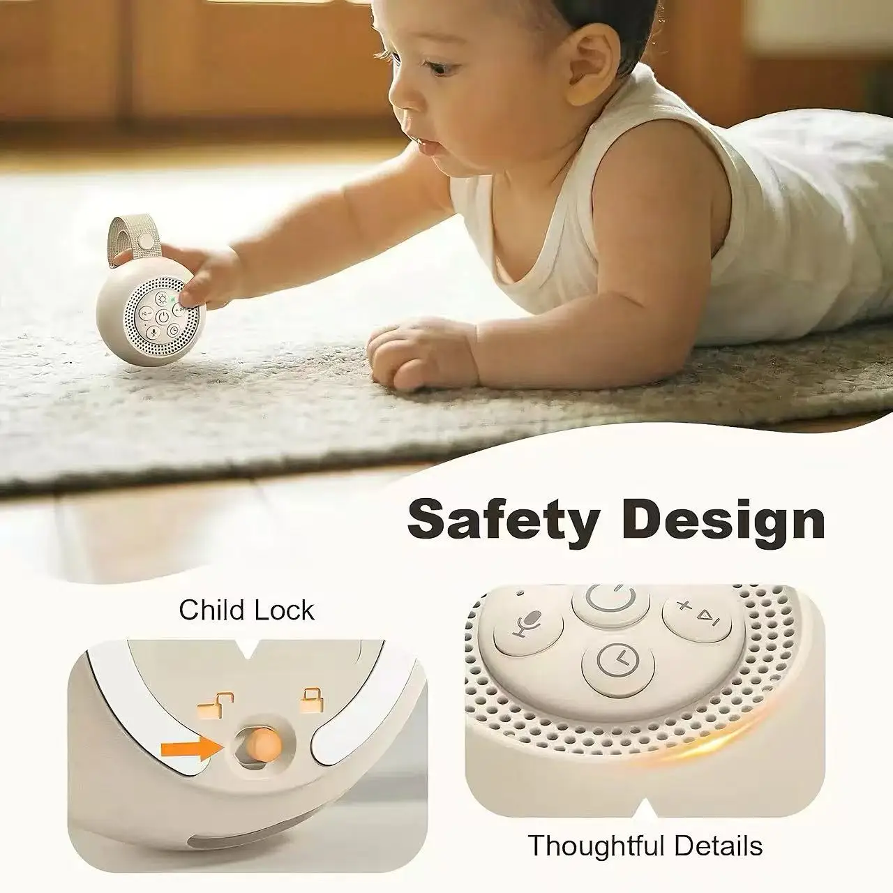 Mesin Suara Putih dengan Lampu - Baby Sound Machine White ulasan dan harga