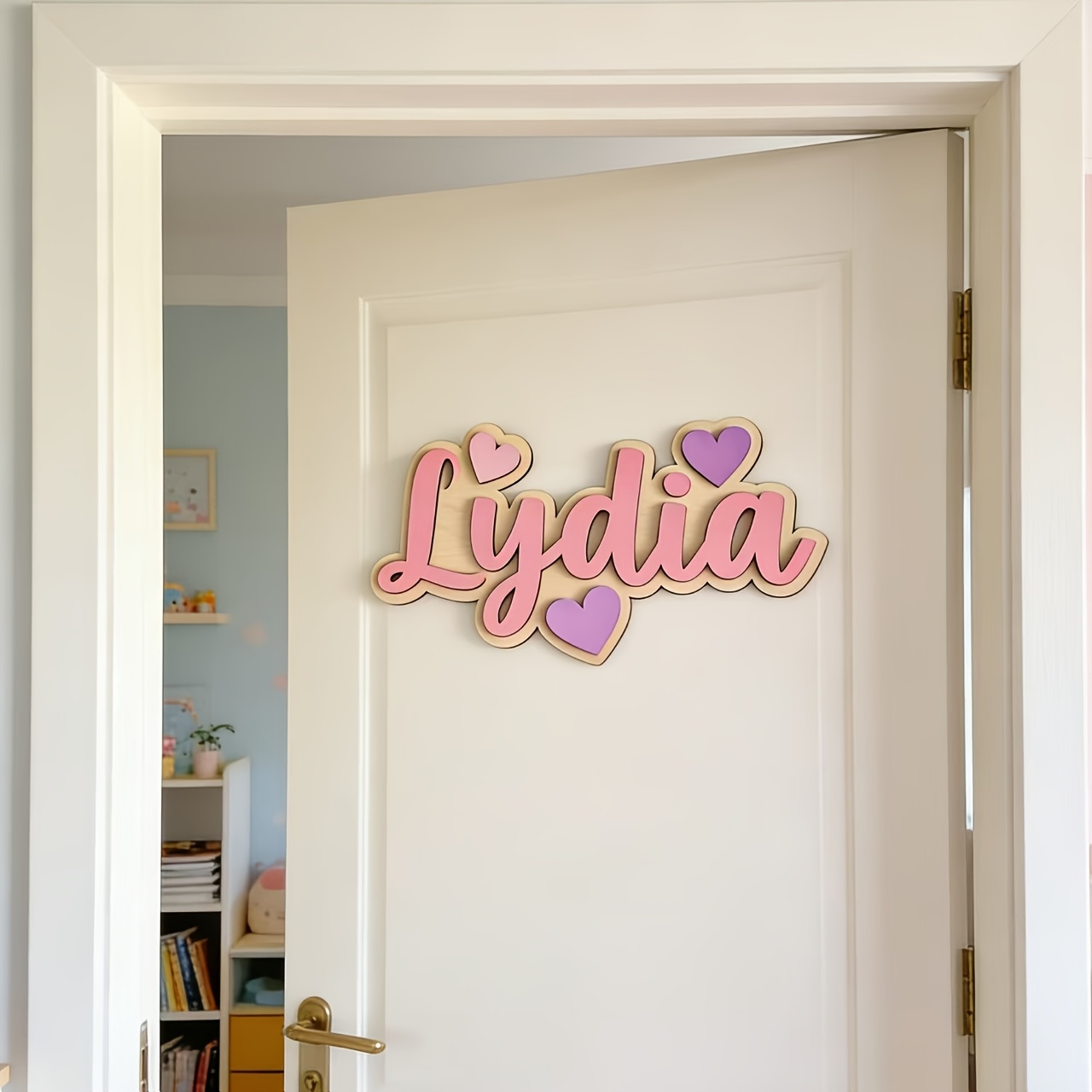 Papan Nama Hati Gradasi Person - Baby Nursery ulasan dan harga