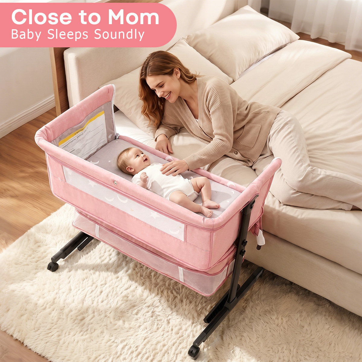 Tempat Tidur Bayi Portabel Kma - Bassinet Bedside Sleeper ulasan dan harga