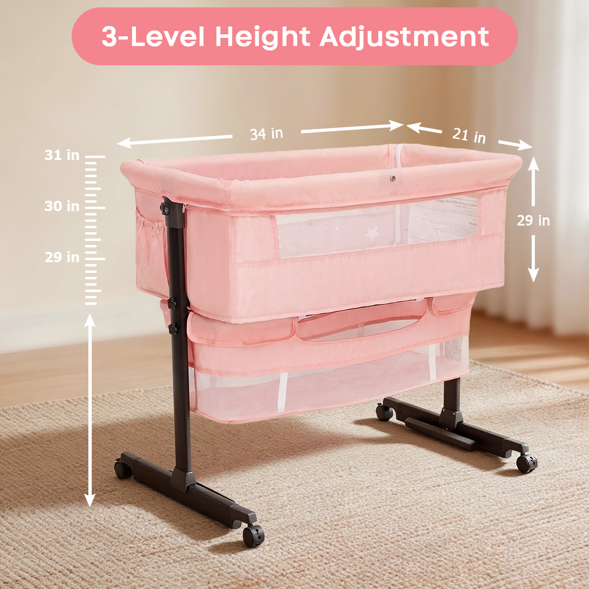 Tempat Tidur Bayi Portabel Kma - Bassinet Bedside Sleeper ulasan dan harga