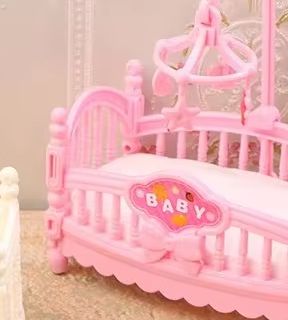 1:12 Rumah Boneka Miniatur Tem - Baby Nursery Dolls ulasan dan harga