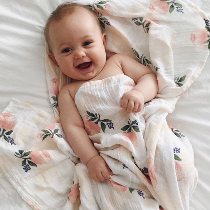 Selimut Bayi Swaddle Rose 120x - Swaddle Blanket Muslin ulasan dan harga