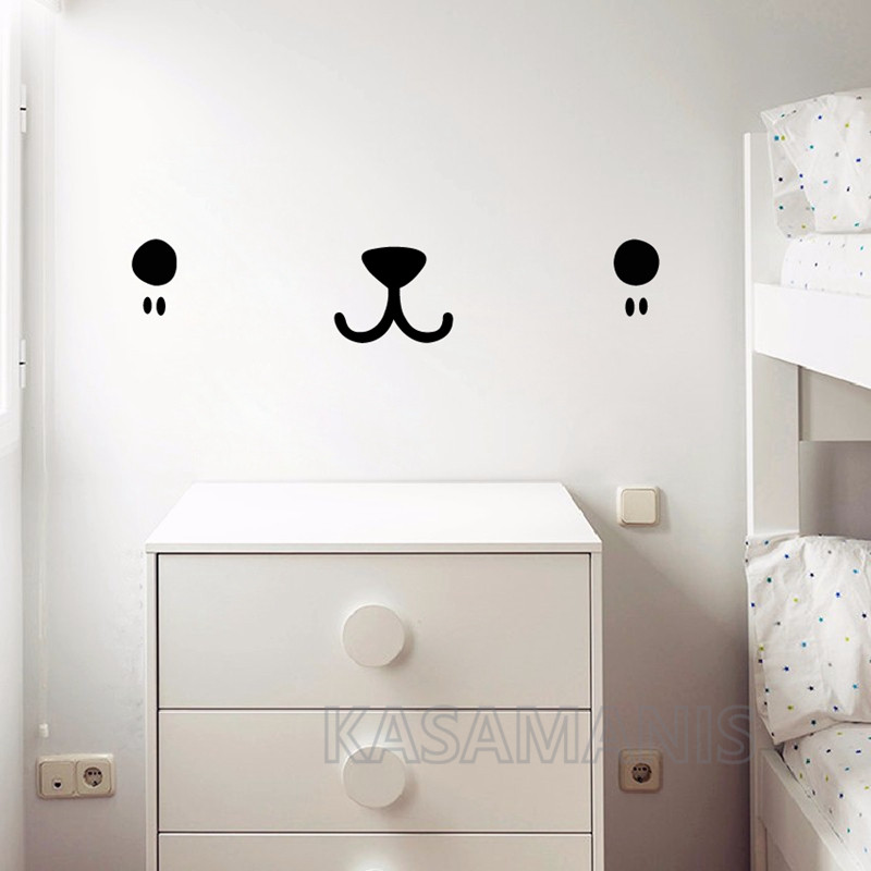 Decal Seni Dinding Wajah Lucu  - Baby Nursery Package ulasan dan harga