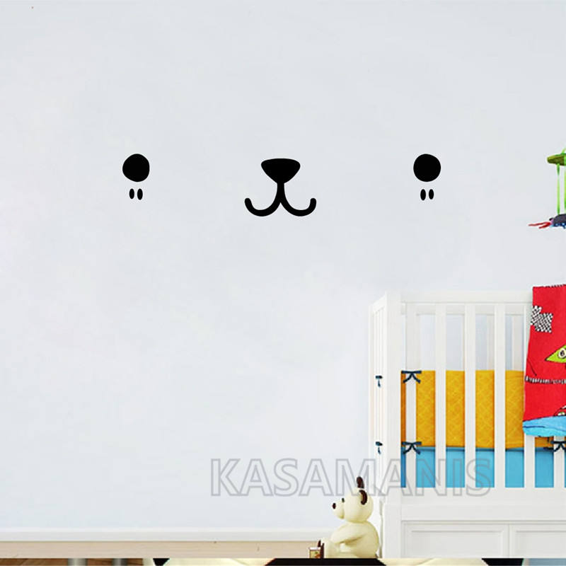 Decal Seni Dinding Wajah Lucu  - Baby Nursery Package ulasan dan harga