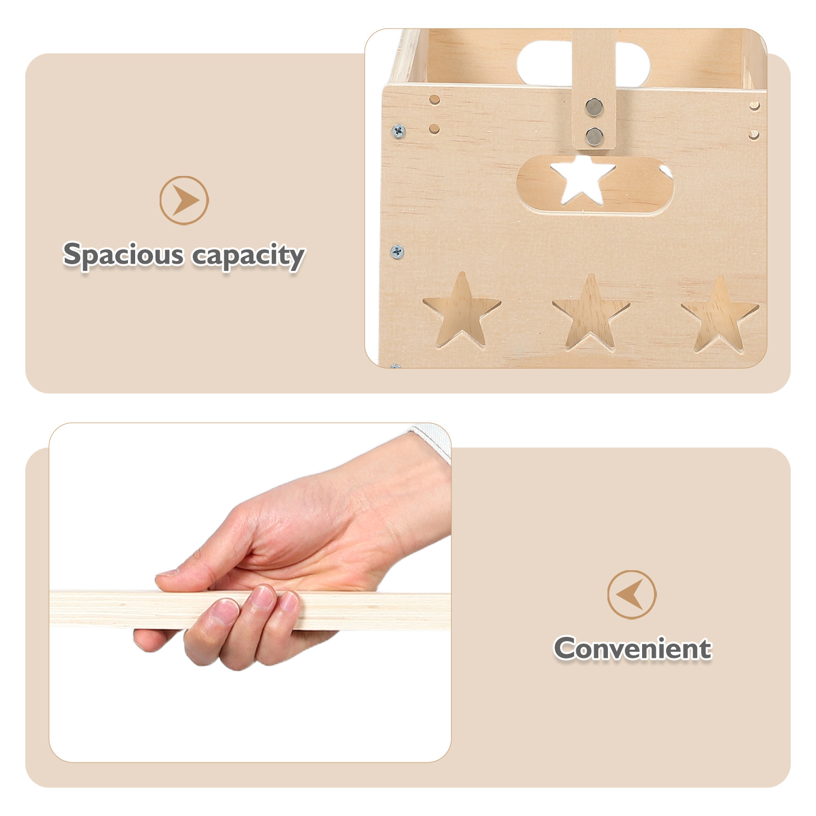 Kotak Penyimpanan Bayi Kayu Vi - Baby Nursery Storage ulasan dan harga