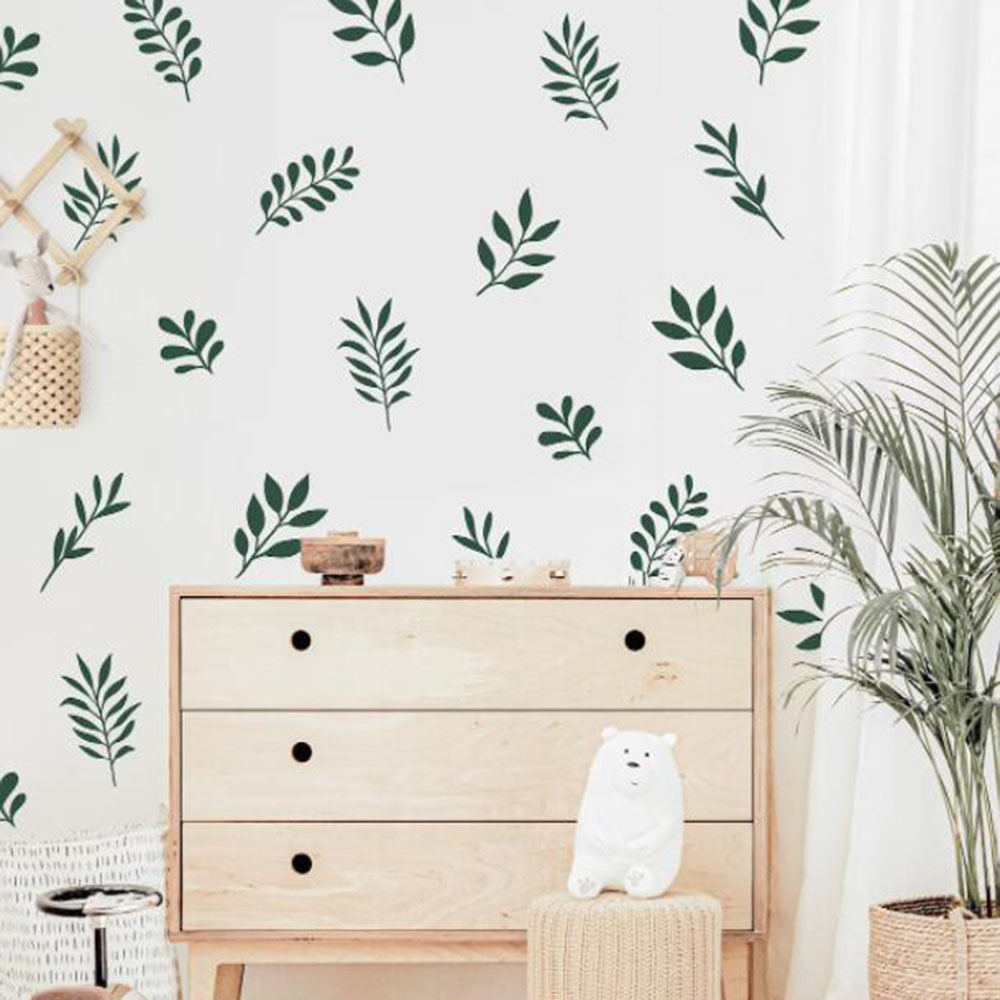 41 Buah Stiker Dinding Daun Bo - Baby Nursery Package ulasan dan harga