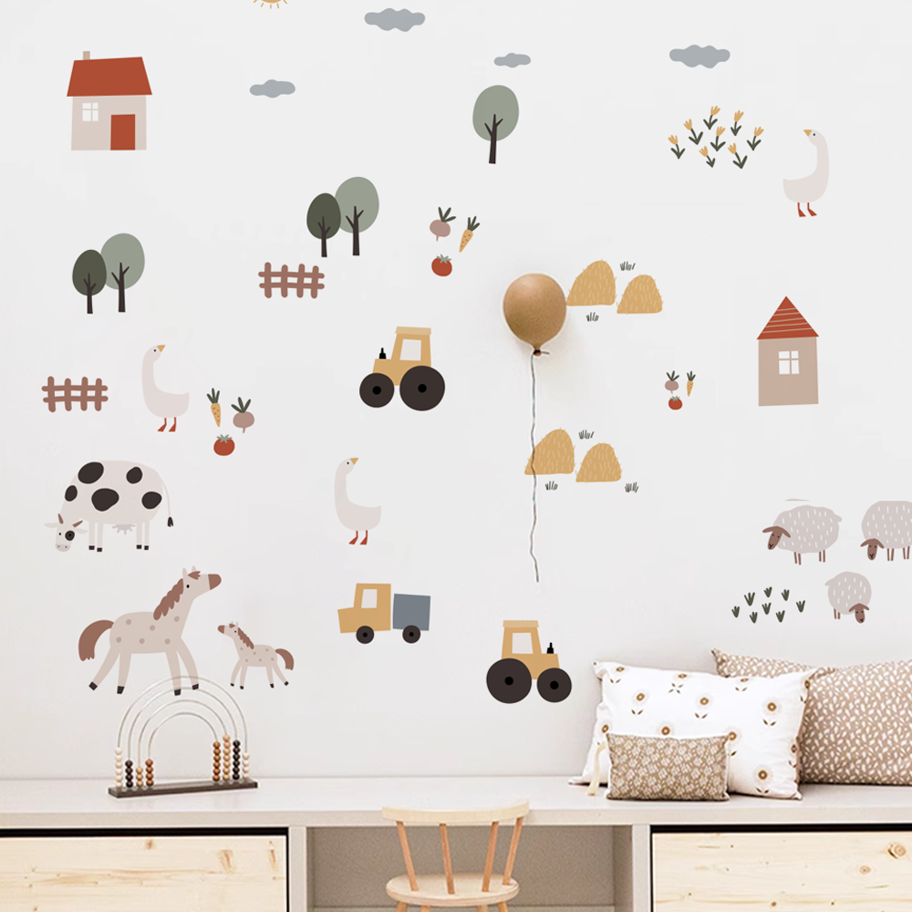 Stiker dinding Boho, kartun lu - Baby Nursery Package ulasan dan harga