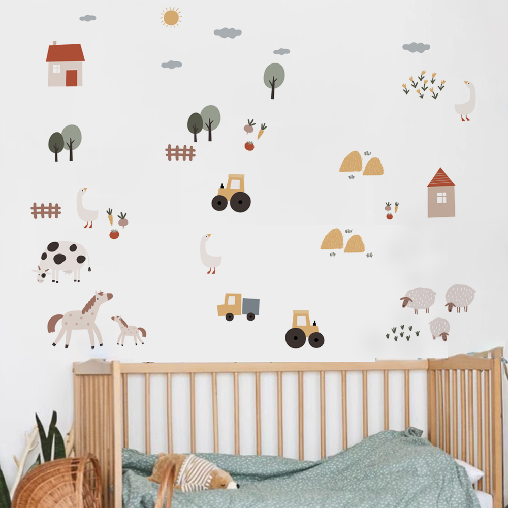 Stiker dinding Boho, kartun lu - Baby Nursery Package ulasan dan harga