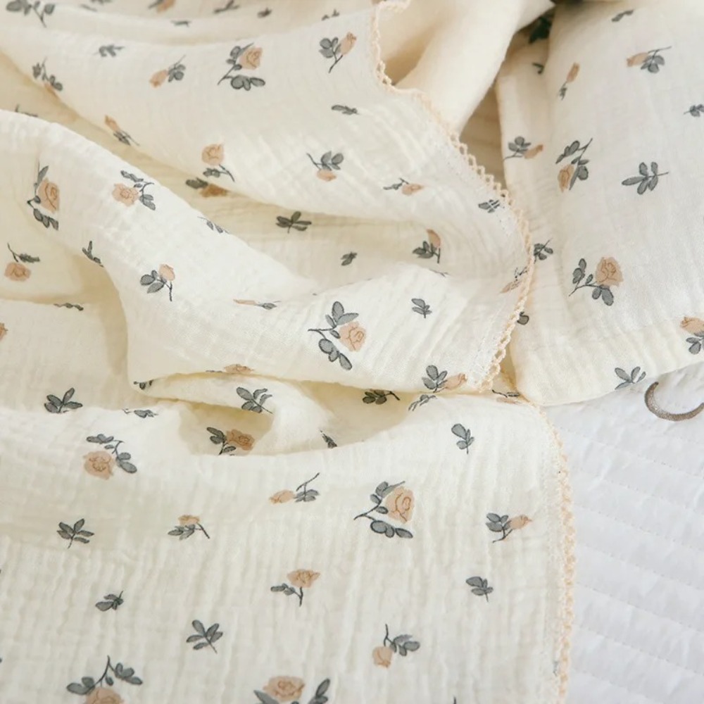 Selimut Bayi Muslin Bunga Lemb - Swaddle Blanket Muslin ulasan dan harga