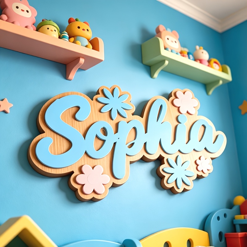 Papan Nama Kamar Bertema Bunga - Baby Nursery ulasan dan harga