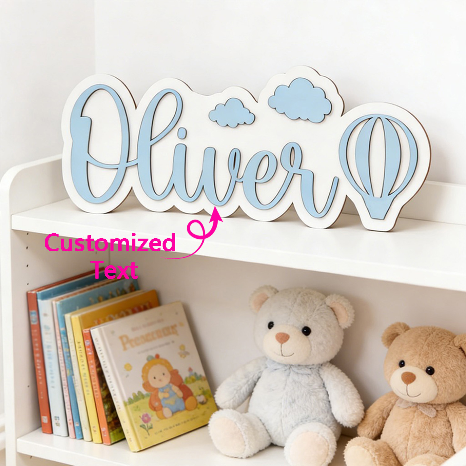 Papan Nama Kamar Balon Udara P - Baby Nursery ulasan dan harga