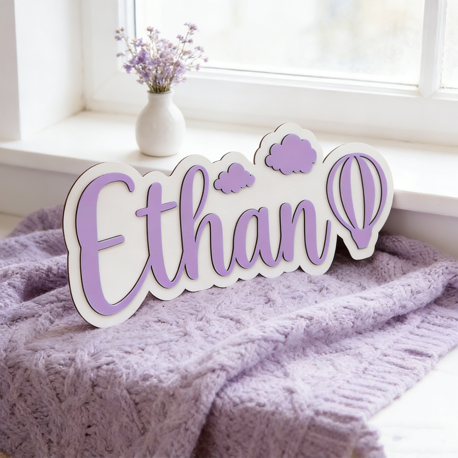 Papan Nama Kamar Balon Udara P - Baby Nursery ulasan dan harga