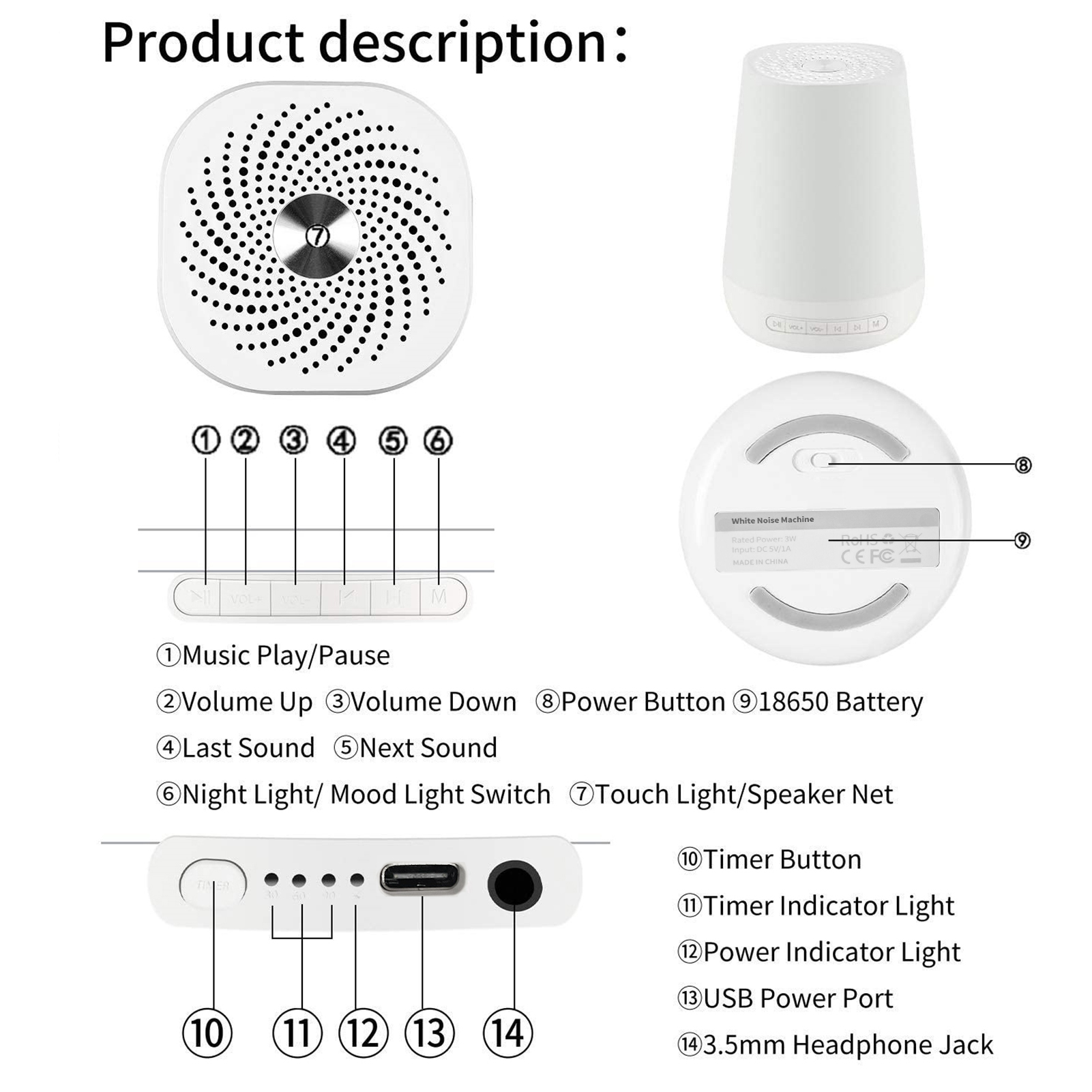 Mesin Suara White Noise Mesin  - Baby Sound Machine White ulasan dan harga