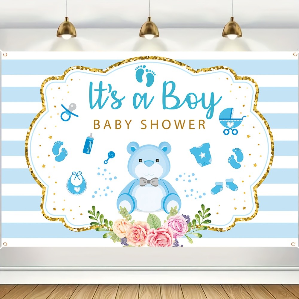 Spanduk Baby Shower Motif Gari - Baby Nursery Decor Boy ulasan dan harga