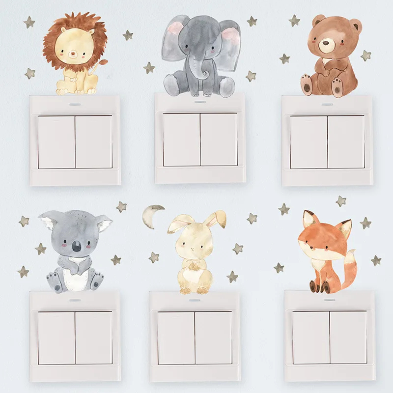 Stiker Dinding Hewan Hutan Luc - Baby Nursery Decor Boy ulasan dan harga