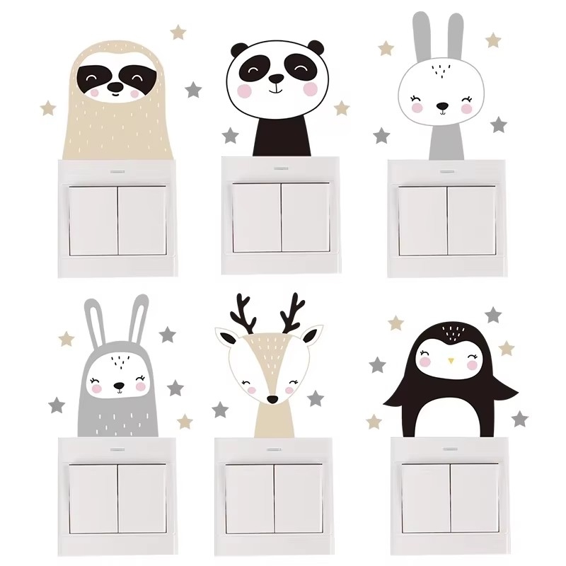 Stiker Dinding Hewan Hutan Luc - Baby Nursery Decor Boy ulasan dan harga